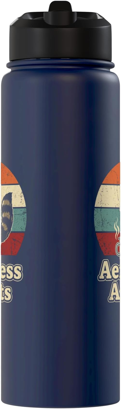 Retro Raccoon Coffee Lover Shirts AeroPress Addicts Stainless Steel Insulated Water Bottle