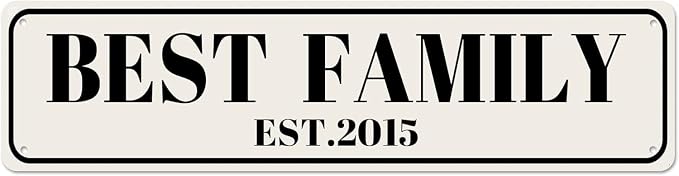 Best Family Est 2015 Sign, 2015 Family Sign Family Decor, Wall Decor for HomeMan CaveFarmhouse, Quality Metal Signs 16x4 Inch by Unknown