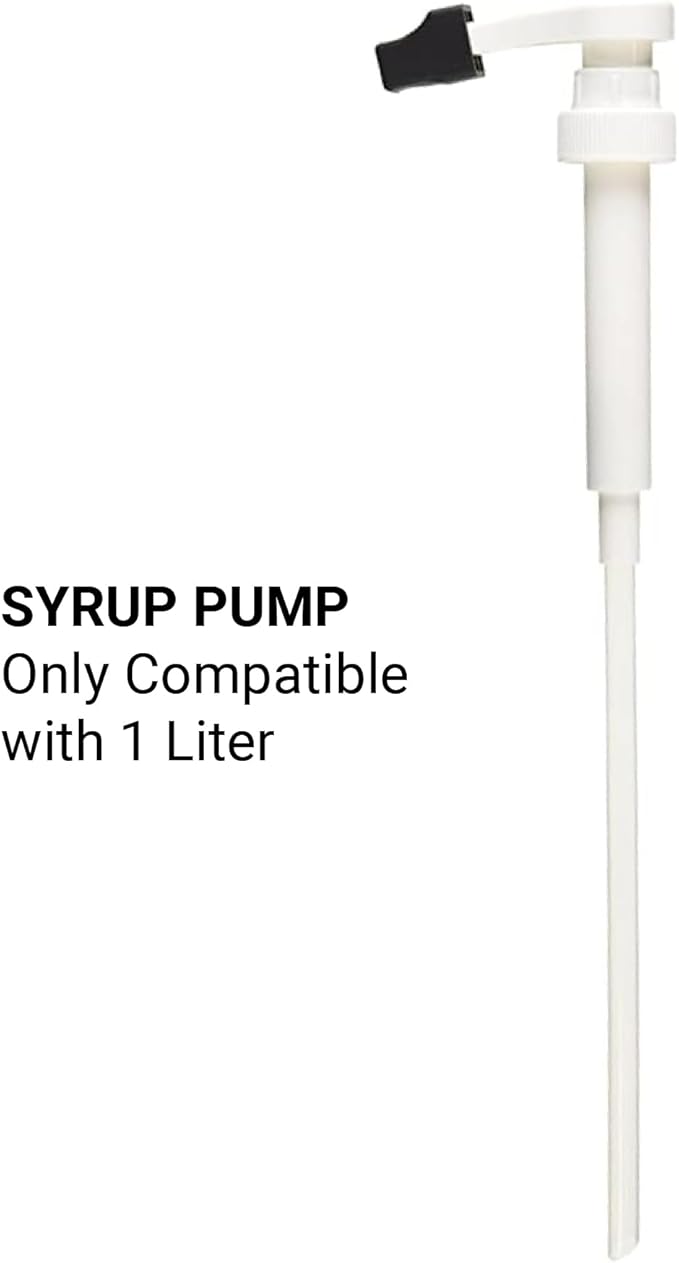 Monin - Syrup Pump, Exclusively for 1 Liter (33.8 fl oz) Plastic Bottles | Mess-Free Dispensing + Tip Cover Included (White) - Image 2