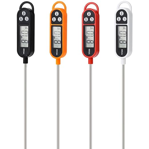 1/3pcs Candy Thermometer Digital Instant Read for Meat Kitchen Cooking Food Oil Deep Fry BBQ Grill Smoker (4, 9.6in)