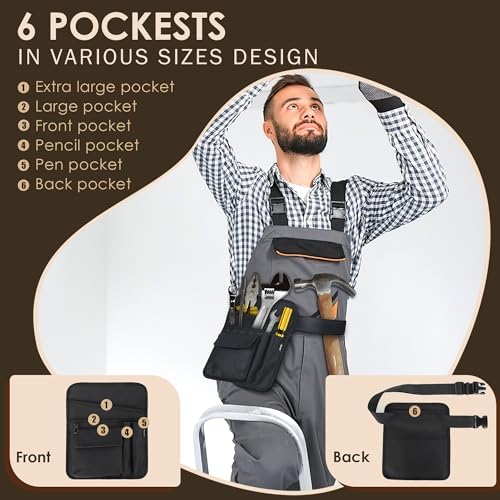 Likesing Server Apron, Serving Apron with Pockets for Waitress, Waiter Waist Tool Pouch Bag with 59'' Adjustable Belt - Image 3