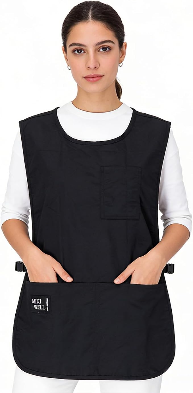 Waterproof Unisex Cobbler Apron with 4 Pockets Vest Style Ultralight Chef Waiter Work Overalls by MIKIWELL