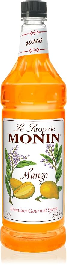 Monin - Mango Syrup | Premium Syrup for Cocktails, Sodas, Lemonades & More | Clean Label with No Artificial Flavors, No Artificial Preservatives (BPA-Free Plastic Bottle, 1 Liter) - Image 4