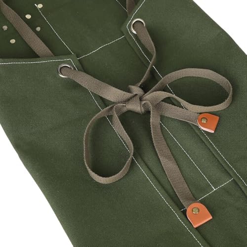 AFUN Aprons for Men Women with Large Pockets, 16-Ounce Cotton Canvas Cross Back Apron - Image 4