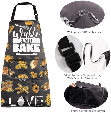 MBMSO Baking Apron the Secret Ingredient is Always Love Apron Baker Gifts Baking Cooking Gifts for Bake Lover Kitchen Apron - Image 5