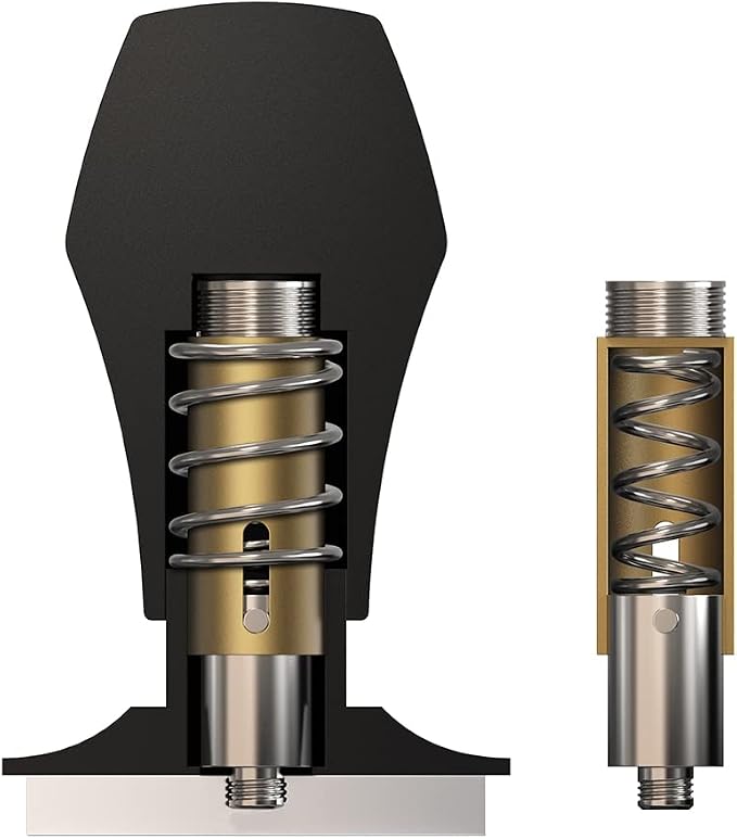 Normcore 49.7mm Coffee Tamper V4 - Spring-loaded Tamper - Barista Tools - Espresso Tamper with Mat For ROK Espresso Maker - Flat Base - Image 2