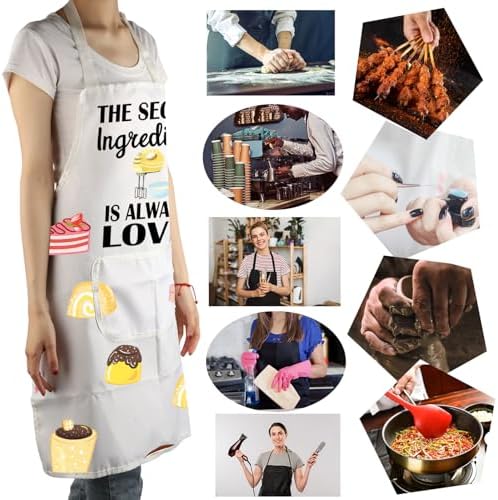 MBMSO Baking Apron the Secret Ingredient is Always Love Apron Baker Gifts Baking Cooking Gifts for Bake Lover Kitchen Apron - Image 6