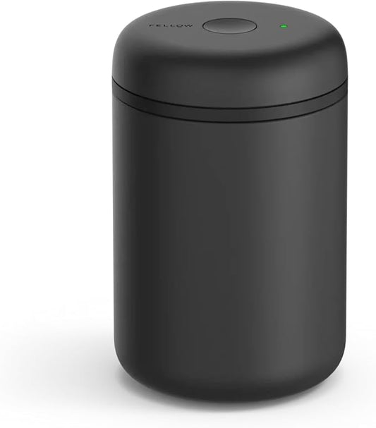 Fellow Atmos Electric Vacuum Canister & Storage Container - Airtight Coffee & Food Storage Containers - Coffee Containers - (Matte Black, 1.2 Liter)