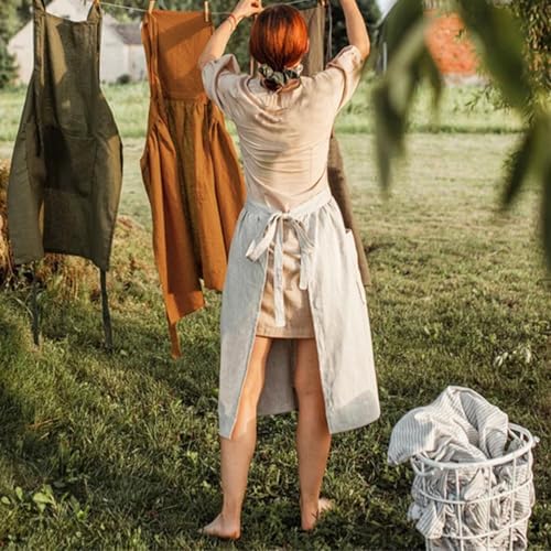 White Maid Apron for Women Cotton Waist Half Maid Costume Victorian Retro Ruffled Kitchen Cute Vintage Party Cosplay - Image 3