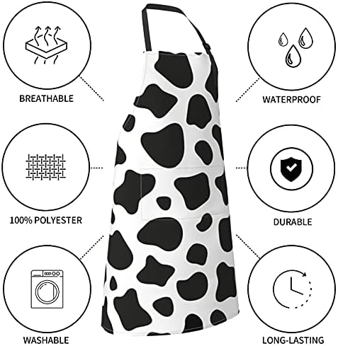 Perinsto Waterproof Apron With 2 Pockets Kitchen Chef Aprons Bibs For Cooking Baking Painting Gardening Grooming - Image 5
