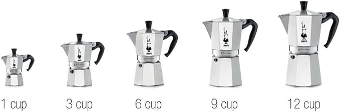 Bialetti 6800 Moka Express 6-Cup Stovetop Espresso Maker w/Replacement Gasket and Filter for 6 Cup