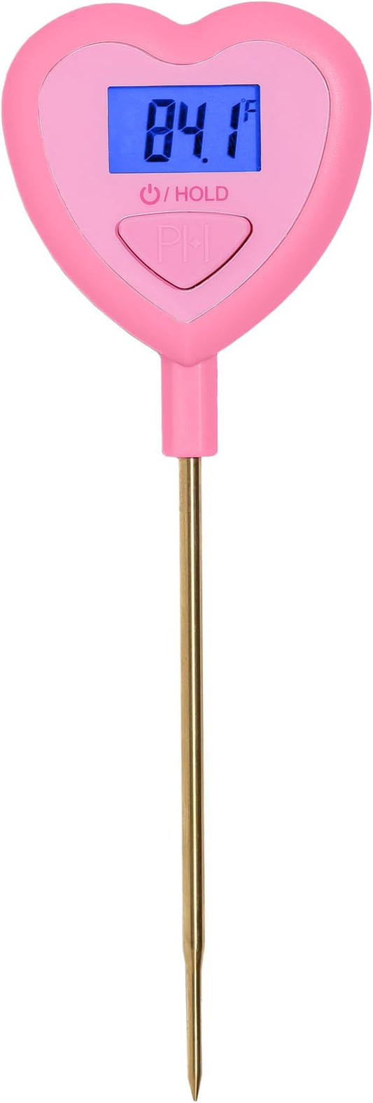 Paris Hilton Digital Heart Shaped Thermometer for Cooking, Baking and Grilling, Instant Read in Celsius or Fahrenheit, Pink
