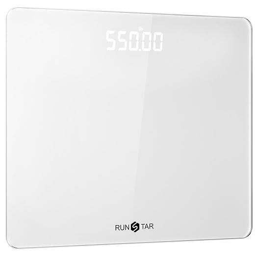 550lb Scale for Body Weight with Ultra-Wide Platform and Large LED Bezel-Less Display, Accurate High Precision Digital Bathroom Scale with Extra-High Capacity