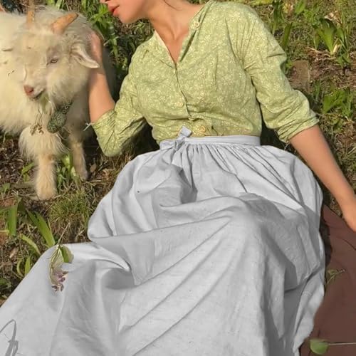 White Maid Apron for Women Cotton Waist Half Maid Costume Victorian Retro Ruffled Kitchen Cute Vintage Party Cosplay - Image 5