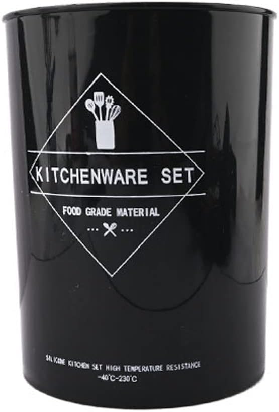 1pcs Black Cooking Utensils Plastic Holder, Kitchen Utensil Holder Organizer for Countertop