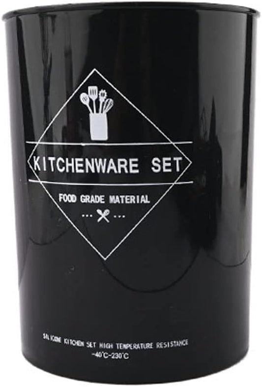 1pcs Black Cooking Utensils Plastic Holder, Kitchen Utensil Holder Organizer for Countertop