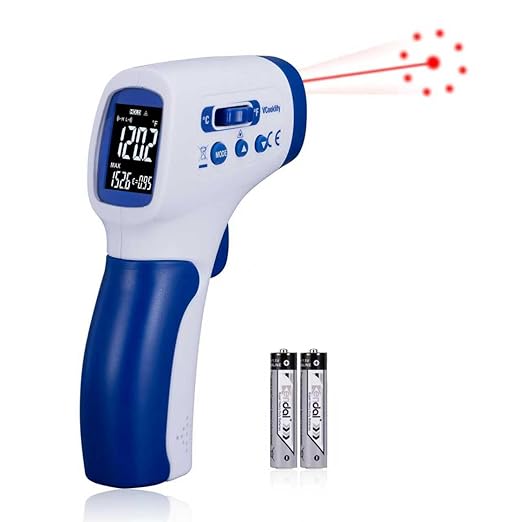 Ring Laser DS20:1 Infrared Thermometer Temperature Gun with Meat,Thermal Gun with Adjustable Emissivity&High/Low Alarm,±1% Accuracy,-58~1832℉ IR Temp Gun with Reverse Display for Food HVAC