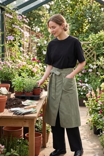 Waterproof Split Leg Half Apron Nylon Bistro Apron Pottery Artists - Image 3