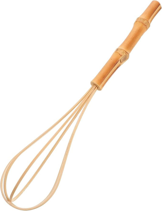 Bamboo Egg Beater Whisk Multi-functional Handheld Egg Beater for Kitchen Sturdy Structure Ergonomic Handle