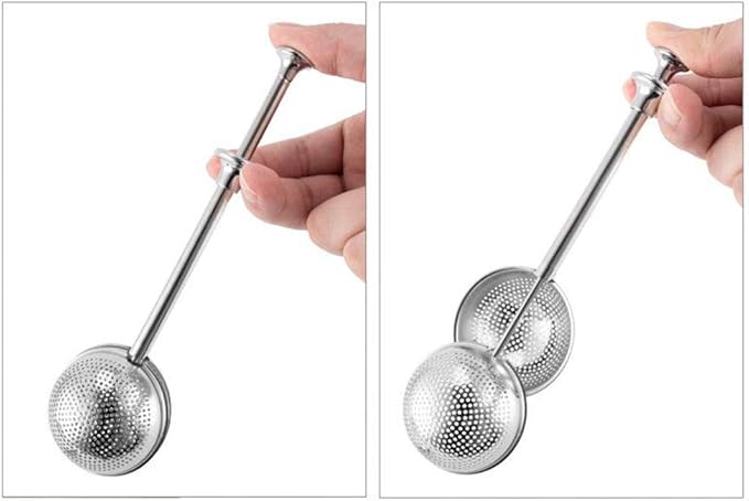 MIAO JIN 4Pcs Stainless Steel Tea Infuser Tea Strainer Sugar Flour Sifters Powdered Sugar Shaker Duster Filters Tea Interval Diffuser for Loose Leaf, Spices, Seasonings(Spherical)