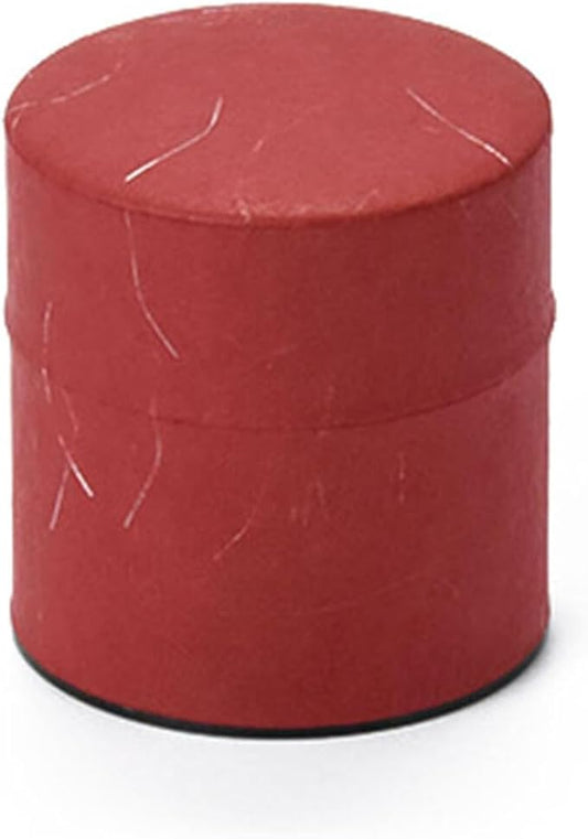 Japanese Pokkan Matcha Coffee Spice Tea Tin Canister Washi Paper Storage with Lid 3.89 oz Capacity (Unryugami Red, S)