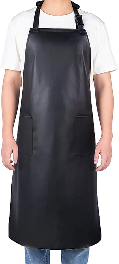 Homsolver Heavy Duty Vinyl Waterproof Apron for Unisex Adult, Ultra Lightweight, Chemical Resistant Industrial Work Apron by Homsolver