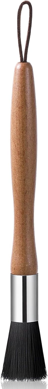 Nogeqi Espresso Maker Coffee Brush Coffee Cleaning Brush Machine Cleaner Tool With Wooden Handle Walnut Boar Bristles Beech Wood For Home Kitchen Barista With Hanging Loop