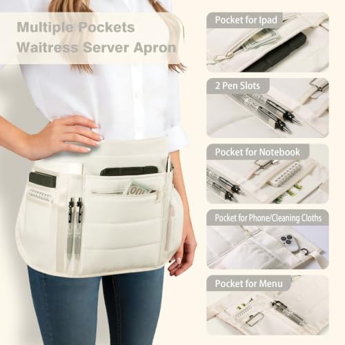 Waitress Server Apron with Multiple Pockets - Image 2