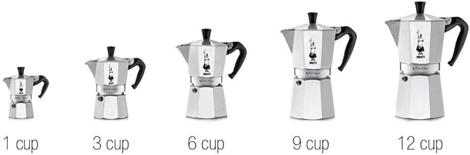 Bialetti 6-Cup Moka Express Espresso Maker Machine, Silver, 300 Milliliters, Includes 6 Gaskets & 2 Filters