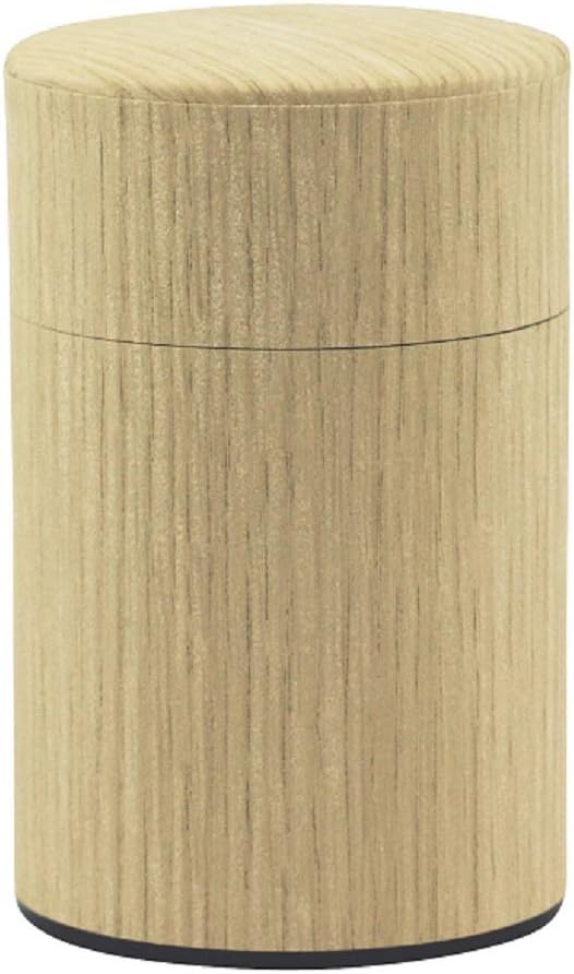 Natural Wood Tea Tin Canister : Oak/Long 3.5oz (100g), Japan