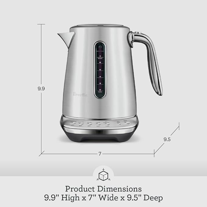 Breville BKE845BRT Smart Kettle Luxe Water Heater, 7 Cup, Black Truffle