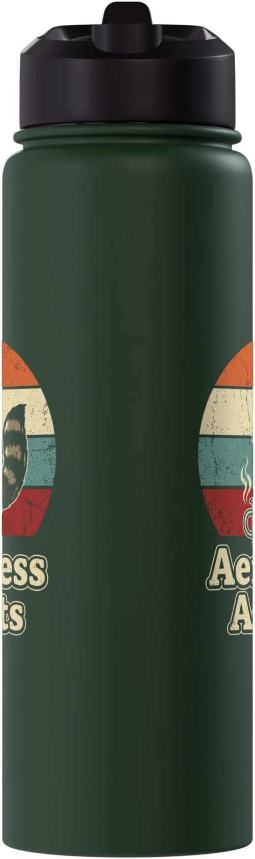 Retro Raccoon Coffee Lover Shirts AeroPress Addicts Stainless Steel Insulated Water Bottle