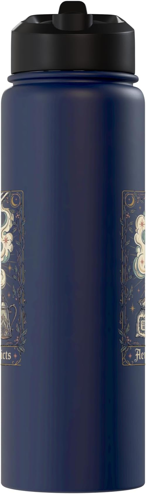 Gothic AeroPress Coffee Shirts Mystical Coffee Brewing Scene Stainless Steel Insulated Water Bottle