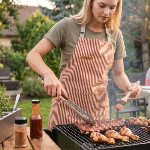 Professional Unisex Chef Apron – Cross-Back, Large Pockets, Water-Resistant Cotton Canvas - Image 7
