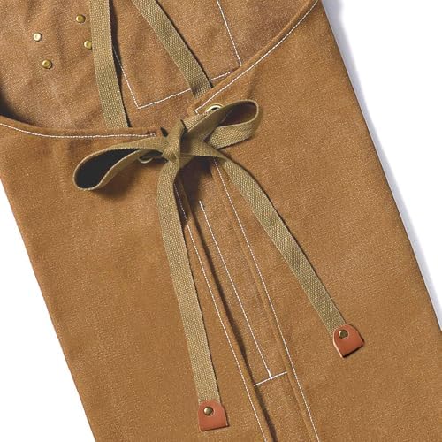 AFUN Aprons for Men Women with Large Pockets, 16-Ounce Cotton Canvas Cross Back Apron - Image 5