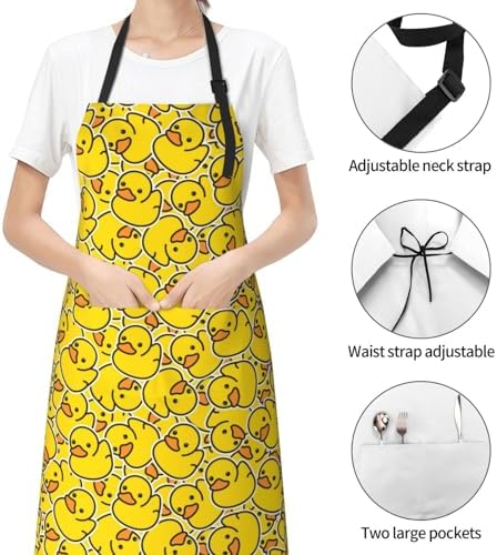 Apron Strong people waterproof work apron for kitchen cooking BBQ party perfect holiday gift with 2 Pockets - Image 5
