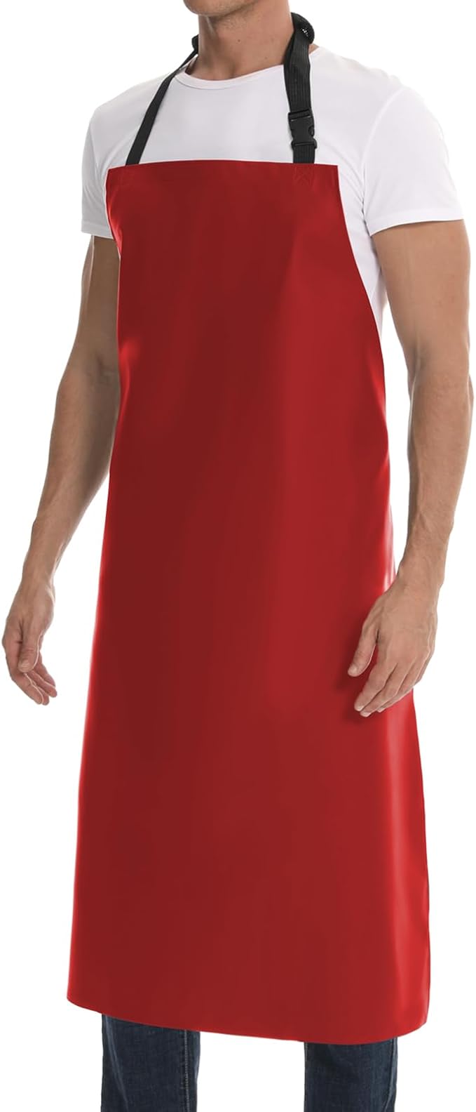 Homsolver Heavy Duty Vinyl Waterproof Apron for Unisex Adult, Ultra Lightweight, Chemical Resistant Industrial Work Apron - Image 2