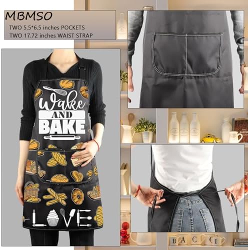 MBMSO Baking Apron the Secret Ingredient is Always Love Apron Baker Gifts Baking Cooking Gifts for Bake Lover Kitchen Apron - Image 3