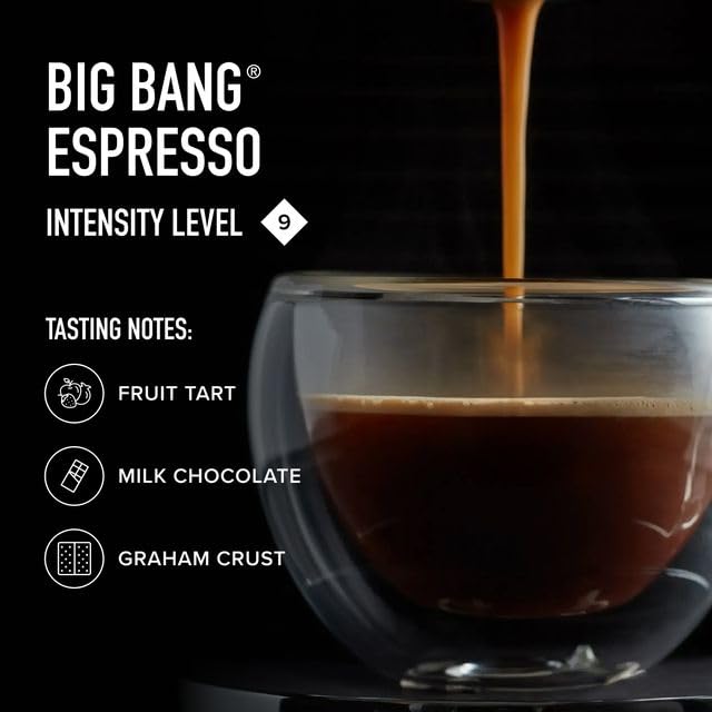 Peet's Coffee, Medium Roast Espresso Capsules, Compatible with Nespresso Original Machines, 100% Arabica Coffee - Big Bang, Intensity 9, 100 Count (10 Boxes of 10 Espresso Capsules)