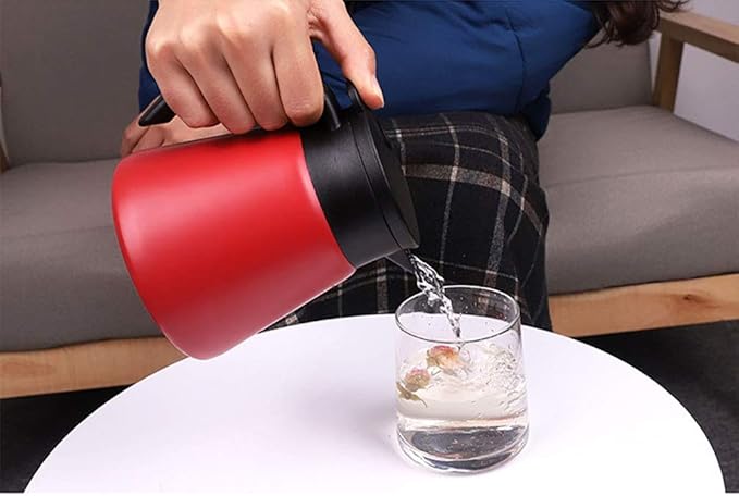 Thermal Coffee Carafe Tea Pot 20 Oz Stainless Steel Insulation Pot Double Wall Vacuum Insulated Coffee Water & Beverage Dispenser (Red)