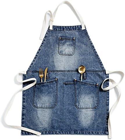 Jeanerlor European Cowboy Heavy Duty Denim Work Apron with Tool Pockets by Jeanerlor