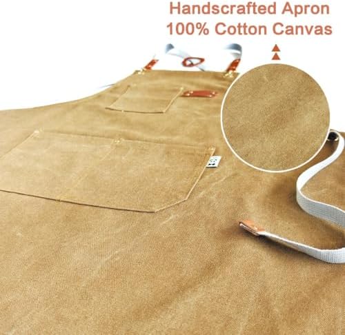 Chef Apron Bib Apron with 2 Large Pockets Adjustable Neck Strap Kitchen Apron Cooking Apron Stripes Baking Apron - Image 3