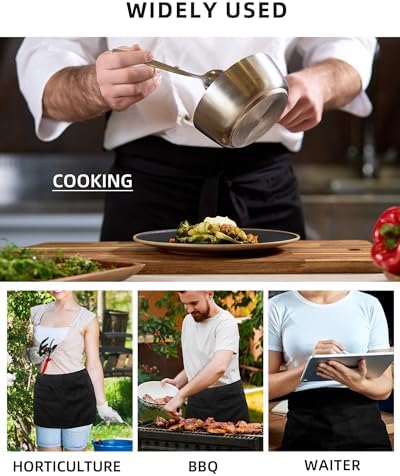 Xeoxarel Aprons with 4 Pockets (Available in 3 Pack / 7 Pack) 23.5'' X 11.5'' - Image 3