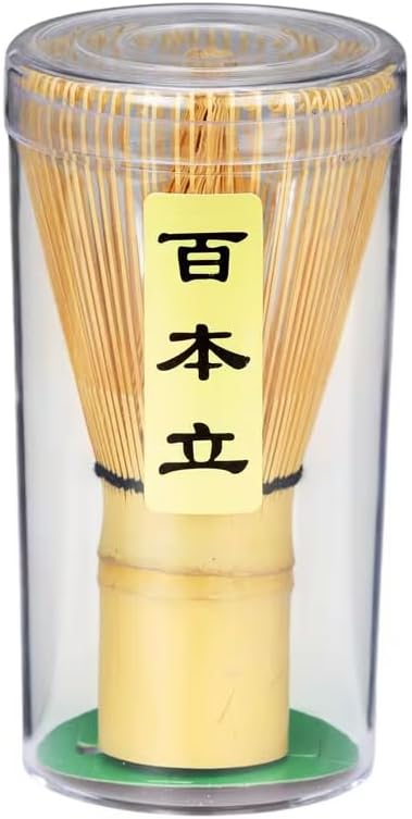 BlendWell 100 Prong Bamboo Matcha Whisk, Traditional Chasen for Smooth and Frothy Matcha Tea, Handcrafted Bamboo Matcha Tool