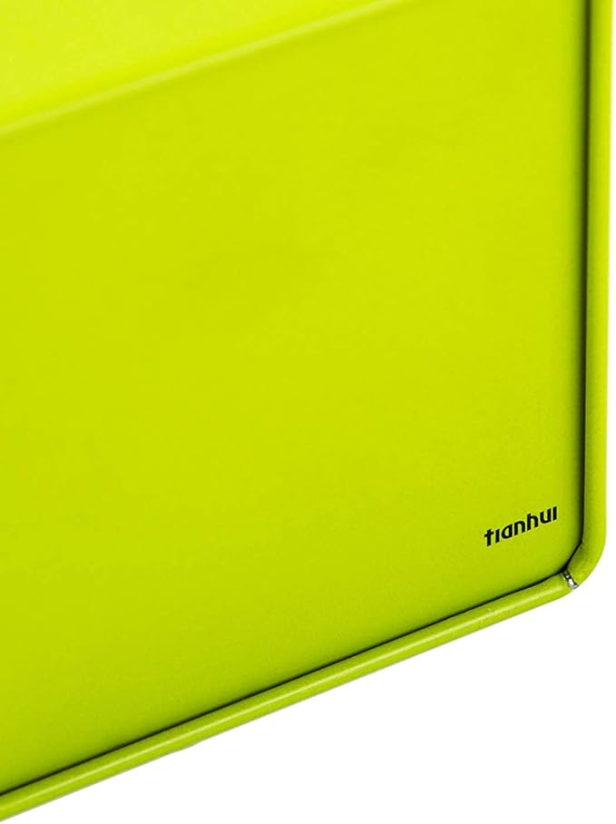 Colorful Square Tin Can Empty Cube Steel Box Storage Container for Treats, Gifts, Favors, Loose Tea, Coffee and Crafts, Mini Portable Small Storage Kit (Green, 2-Large)