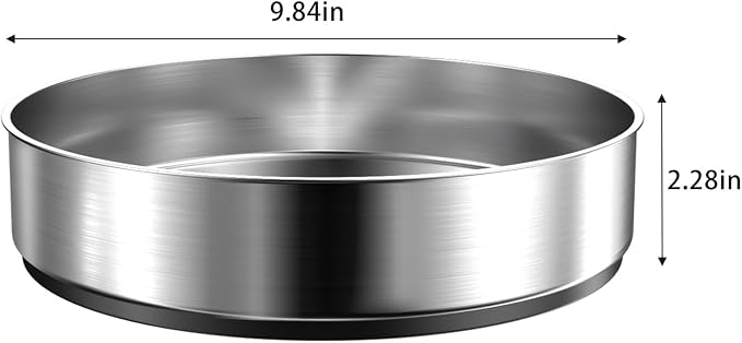 VAEHOLD Pantry Cabinet Lazy Susan Stainless Steel Black Spice Rack Turntable - Decorative Trays Storage Containers Organizer for Kitchen Cabinet, Snacks, Bathroom (10 inches) - Image 2