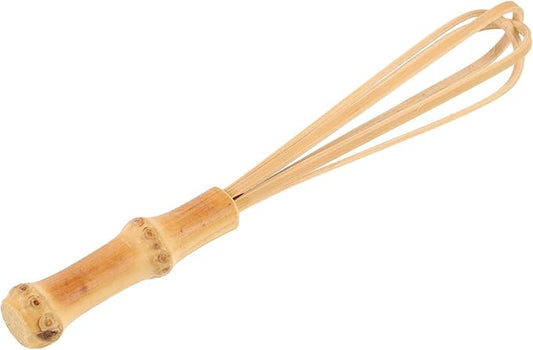 Cabilock Bamboo Whisk-5.7" Kitchen Whisk Balloon Whisk Manual Mixer Milk Beating Stick for Cooking, Stirring, Beating and Blending