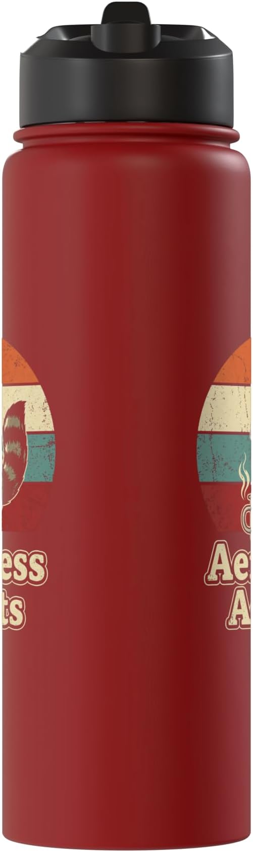 Retro Raccoon Coffee Lover Shirts AeroPress Addicts Stainless Steel Insulated Water Bottle