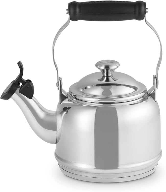 Le Creuset Demi Tea Kettle with Metal Finishes, 1.25 qt., Stainless Steel