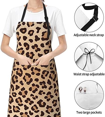Perinsto Waterproof Apron With 2 Pockets Kitchen Chef Aprons Bibs For Cooking Baking Painting Gardening Grooming - Image 3